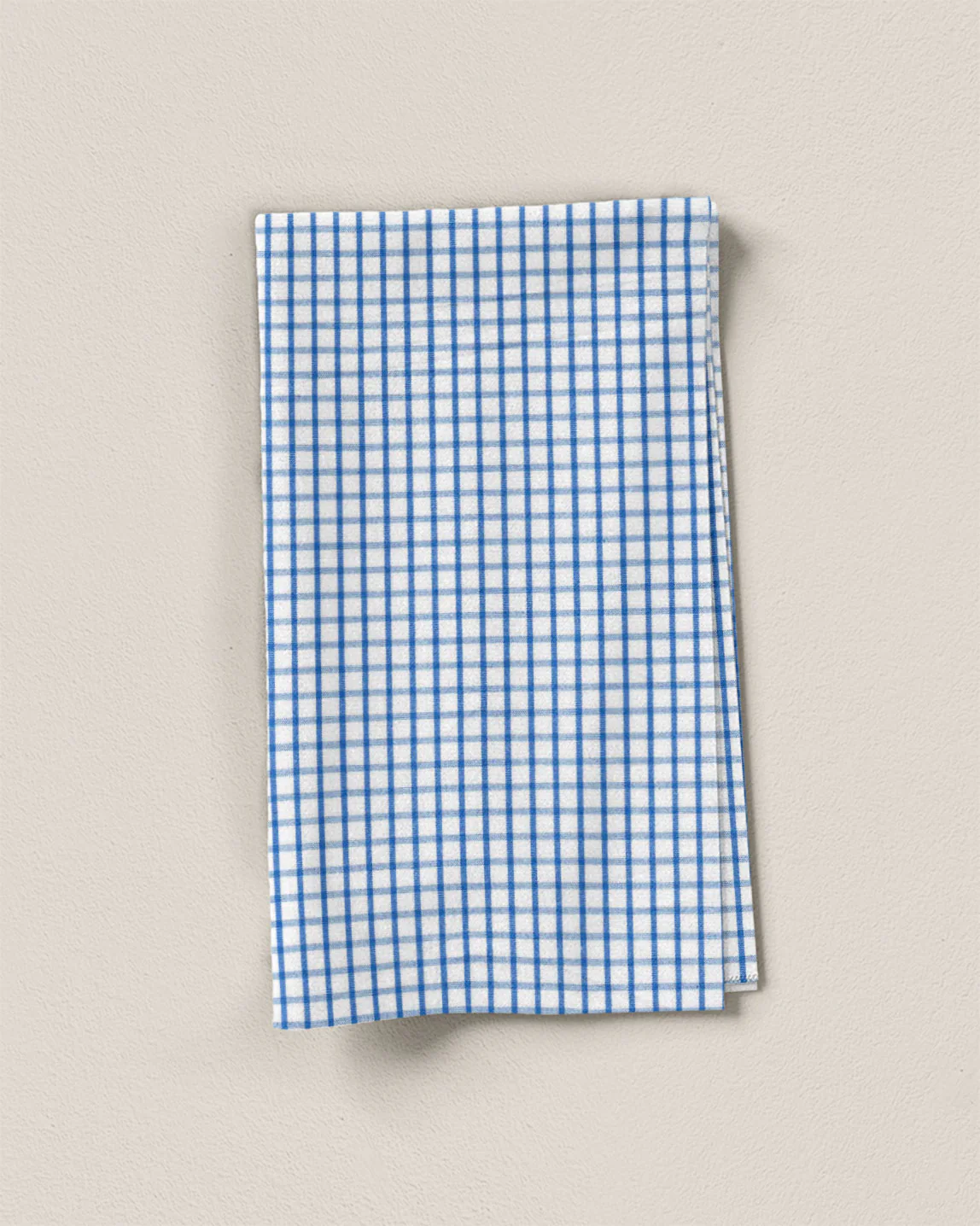 Blue Small Check Cotton Shirting - Image 2