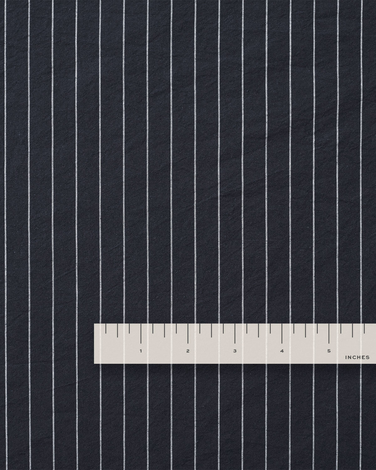 Navy Stripe Tumbled Luxury Cotton Linen - Image 4