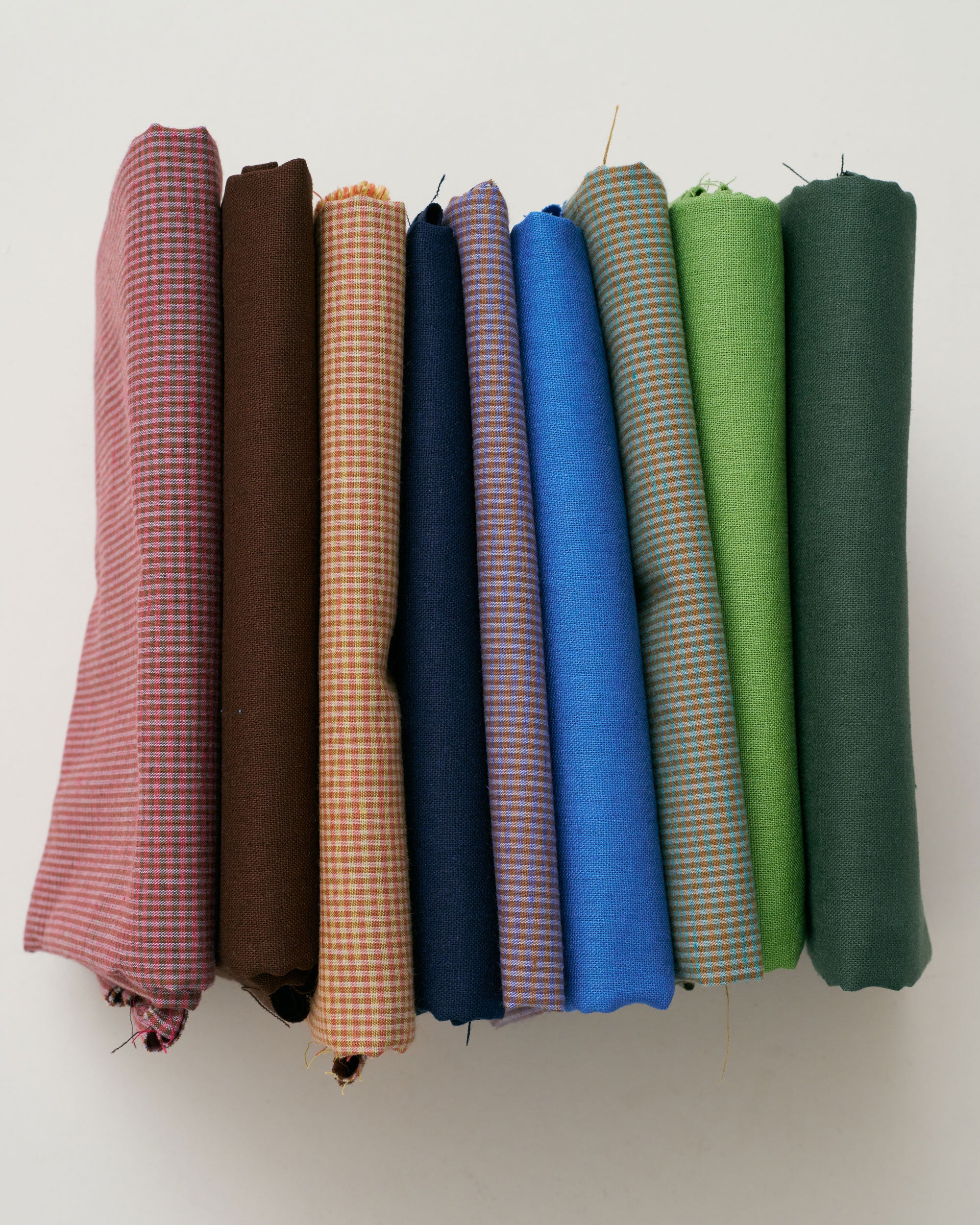 Violet Mouse Tiny Gingham Linen Cotton - Image 5