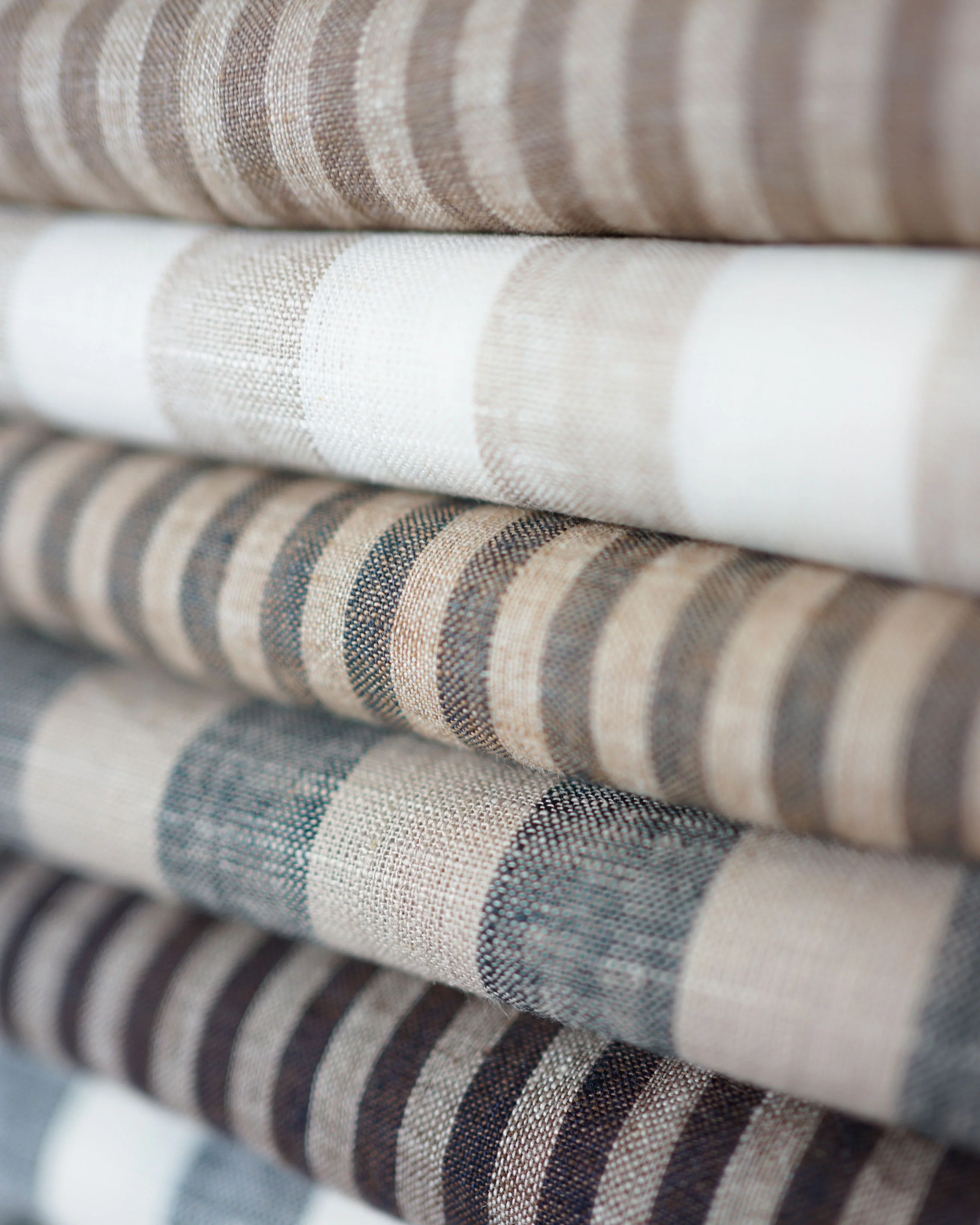 Espresso Candy Stripe Washed Linen - Image 4