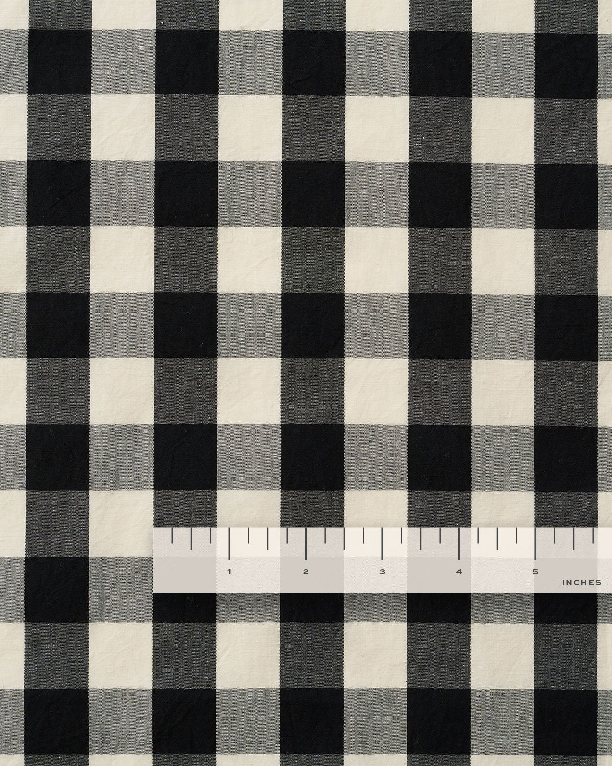 Black Medium Gingham Premium Cotton - Image 3