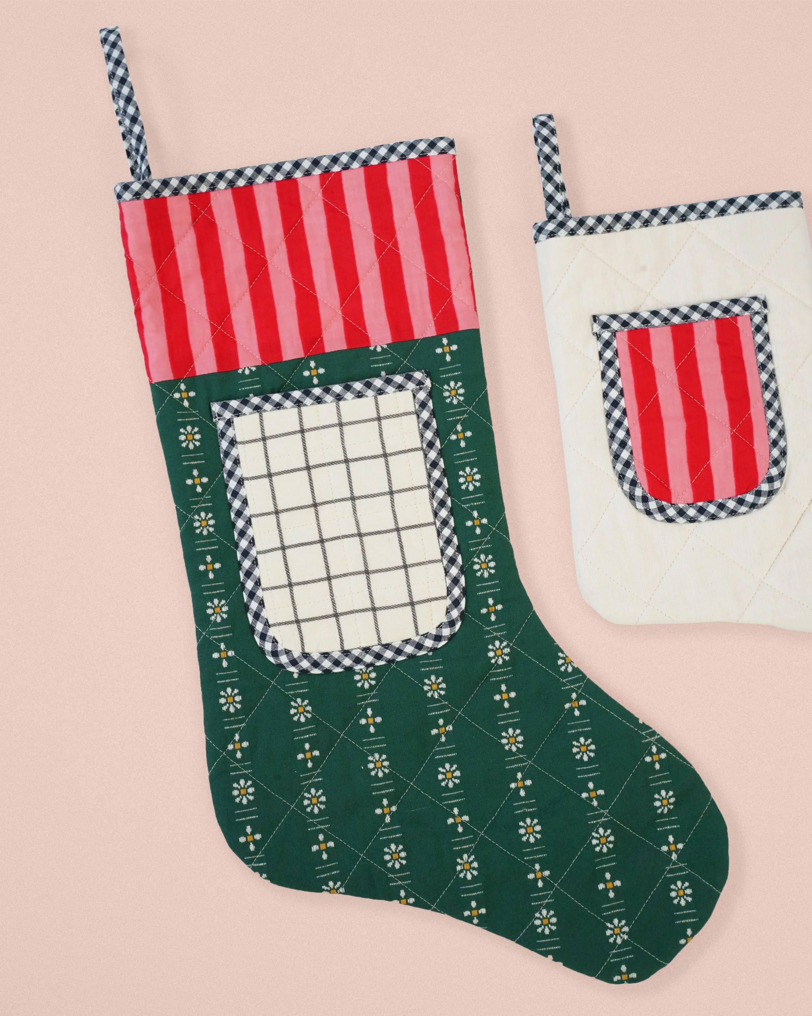 Quilted Pocket Stocking PDF Sewing Pattern - Image 2