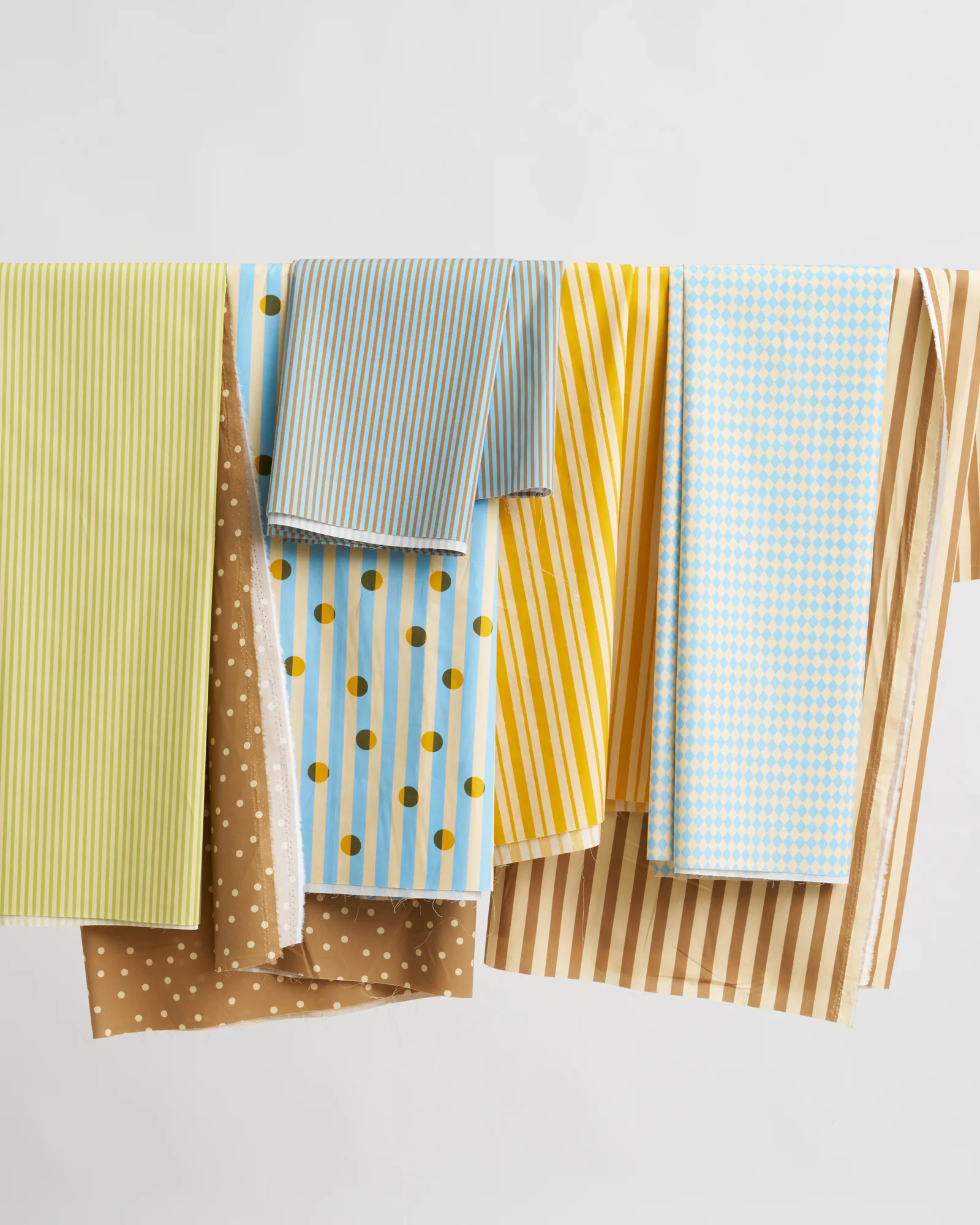 Lime Thin Stripe Smooth Cotton Poplin - Image 5