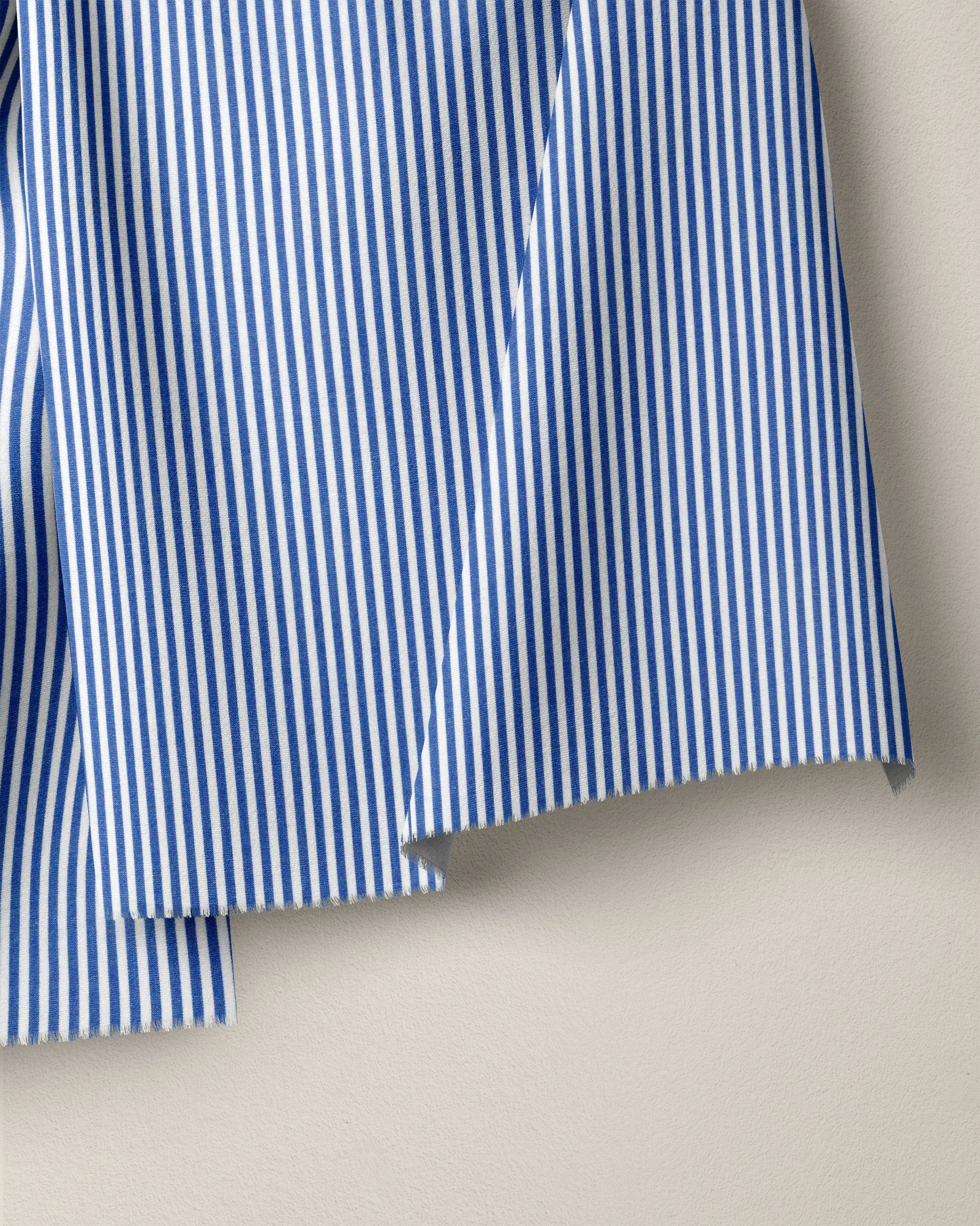 True Blue Classic Thin Stripe Cotton Shirting - Image 2